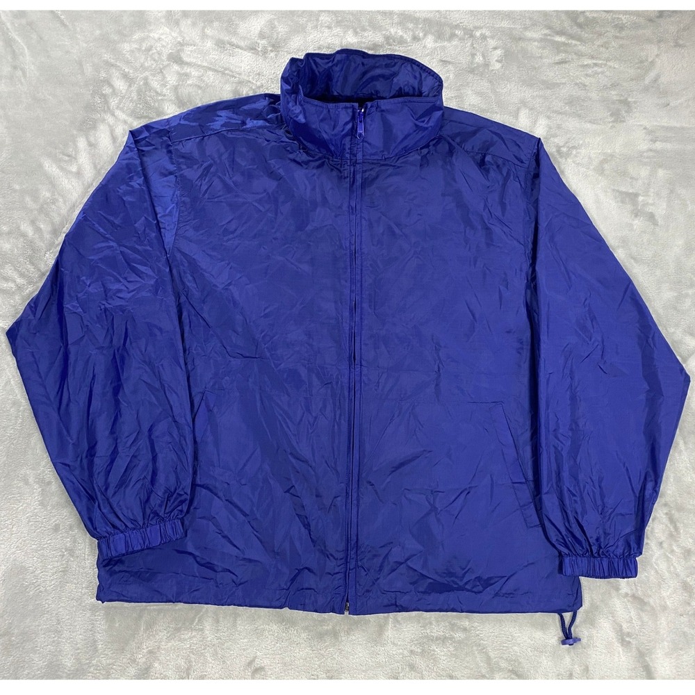 Eddie Bauer Sac Jac Windbreaker Mens Large Royal Blue EBTEK 5415 Vintage 90s NWT